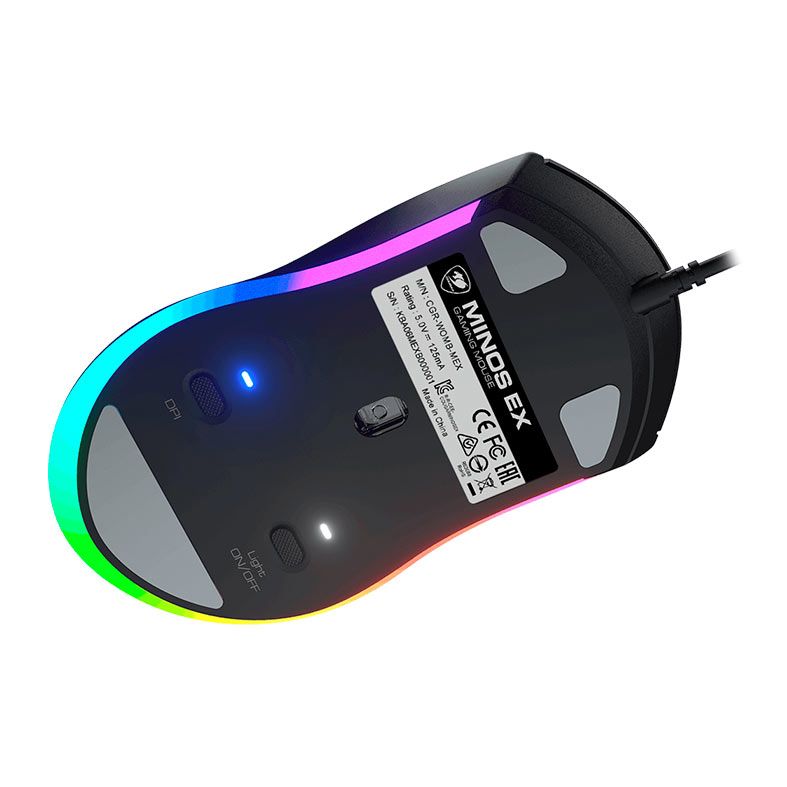 Mouse Gamer Cougar Minos EX, RGB, 6400DPI, 6 Botoes, Preto, CGR-WOMB-MEX