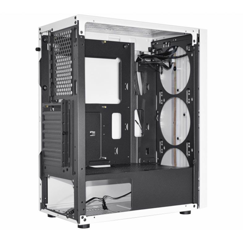 Gabinete Gamer K-MEX CG-xxA9, RGB, Mid-Tower, Lateral de Vidro, Branco, CGW1A9RH0010B0X