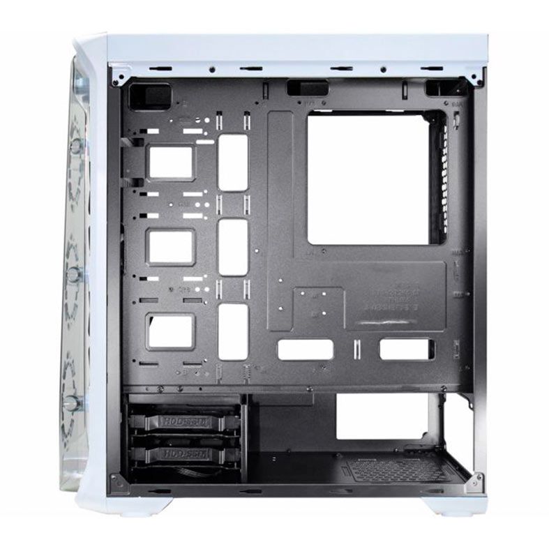 Gabinete Gamer K-Mex Trooper Ritmico, Mid-Tower, Lateral de Acrilico, Com 3 Fans, Branco, CGW1B1RH001CB0X