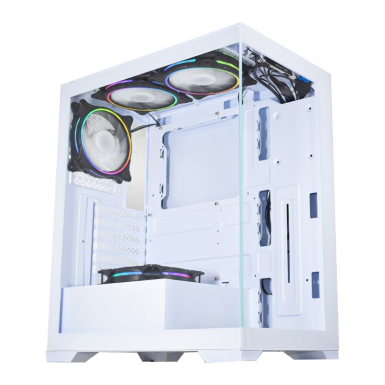 Gabinete Gamer K-MEX CG-xxG4, Mid-Tower, Lateral de Vidro, Branco, CGW1G4RH0010B0X