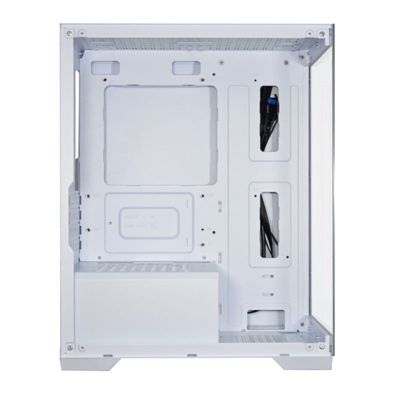 Gabinete Gamer K Mex Cg W H Aquario Poseidon Mid Tower Lateral De Vidro Branco