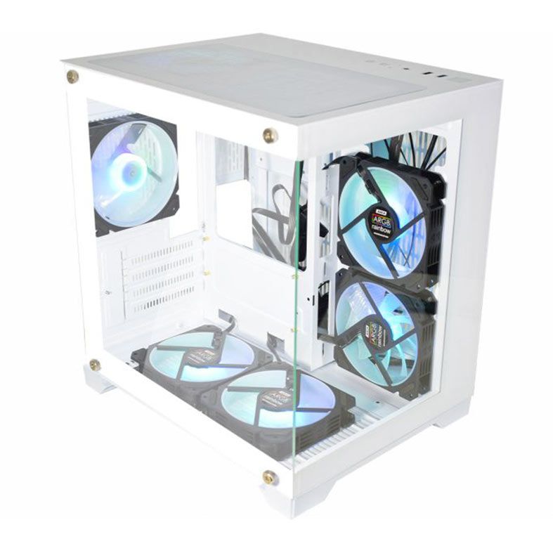 Gabinete Gamer K-MEX CG-xxKN, Mid-Tower, Lateral de Vidro, Branco, CGW1KNRH001CB0X