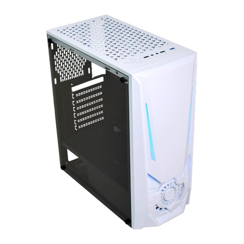 Gabinete Gamer K-MEX CG-xxTJ, RGB, Mid-Tower, Lateral de Vidro, Branco, CGW1TJRH010CB0X