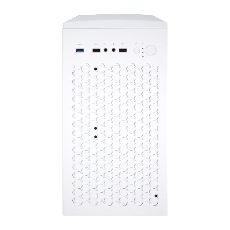 Gabinete Gamer K-MEX CG-xxTJ, RGB, Mid-Tower, Lateral de Vidro, Branco, CGW1TJRH010CB0X