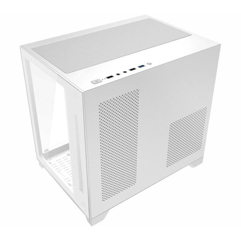 Gabinete Gamer K-MEX CG-xxAD, RGB, Mid-Tower, Lateral de Vidro, Branco, CGW2ADRH002CB0X