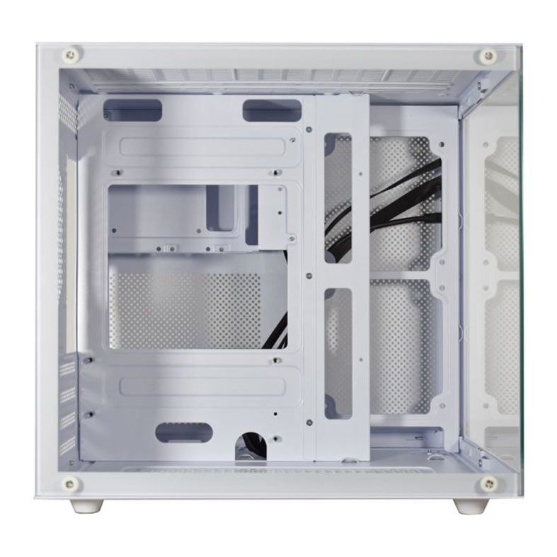 Gabinete Gamer K-Mex Aquario CG-W2SB, Mini-Tower, Lateral de Vidro, Branco, CGW2SBRH002CB0X