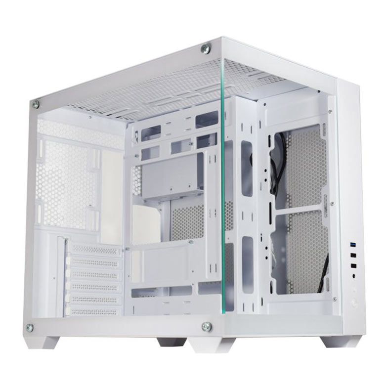 Gabinete Gamer K-Mex Hammerhead Shark CG-WYH6, Mid-Tower, Lateral de Vidro, Branco, CGWYH6RH002CB0X