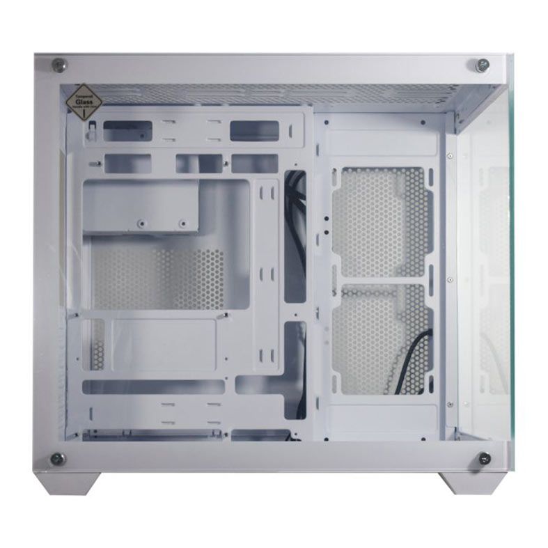 Gabinete Gamer K-Mex Hammerhead Shark CG-WYH6, Mid-Tower, Lateral de Vidro, Branco, CGWYH6RH002CB0X