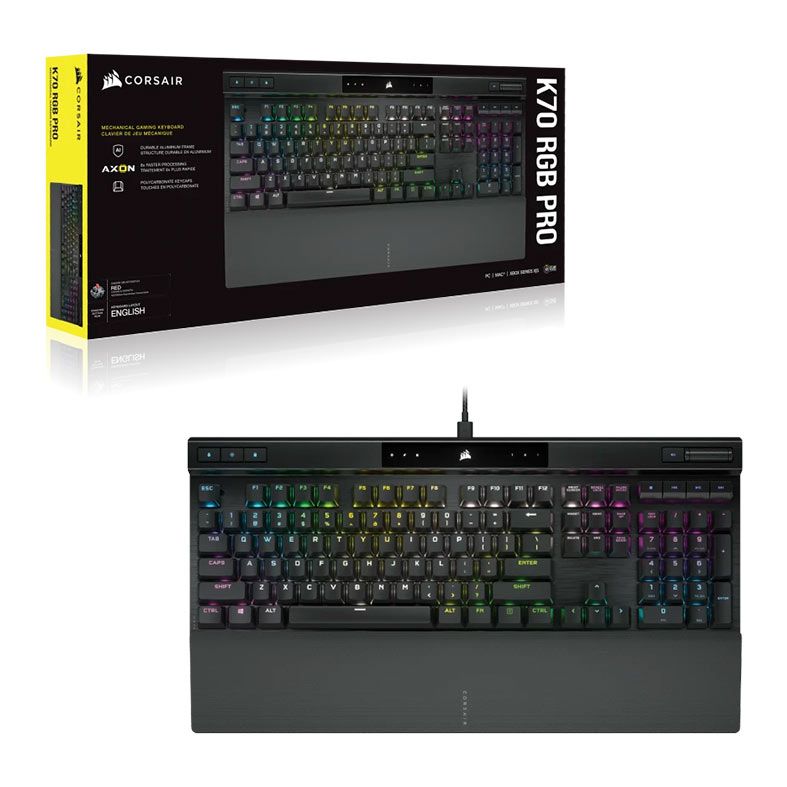 Teclado Mecanico Gamer Corsair K70 Pro, RGB, ABNT2, Switch Red, Preto, CH-9109410-BR