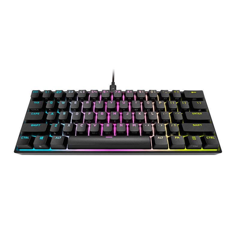 Teclado Mecanico Gamer Corsair K65 RGB Mini, Switch Prata, Preto, CH-9194014-NA
