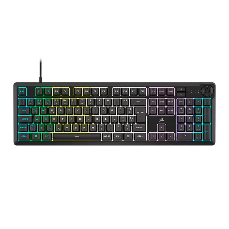 Teclado Gamer Corsair K55 Core, RGB, Preto, CH-9226C65-NA