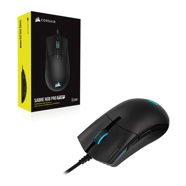Mouse Gamer Corsair Sabre RGB PRO Champion Series, 18000DPI, 6 Botoes, Preto, CH-9303111-NA
