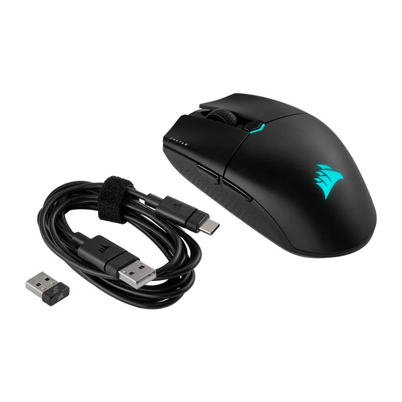 Mouse Gamer Corsair Katar Elite Wireless, RGB, 26000DPI, 6 Botoes, Preto, CH-931C111-NA