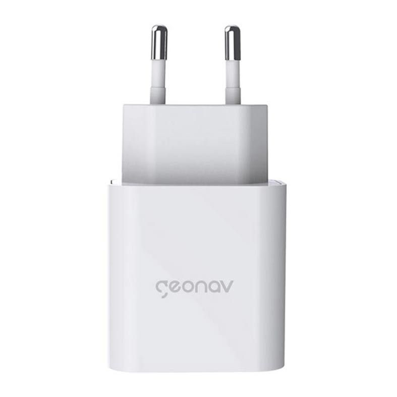 Carregador Geonav SuperPower Duo USB-A e USB-C Power Delivery 20W Quick Charge 18W Branco, CH20PDQC