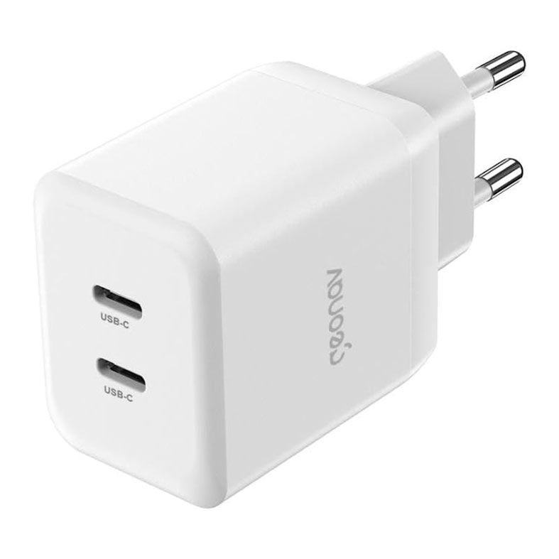 Carregador de Parede Geonav Universal Super Power Duo GaN, 35W, USB-C, Branco, CH35PDWT