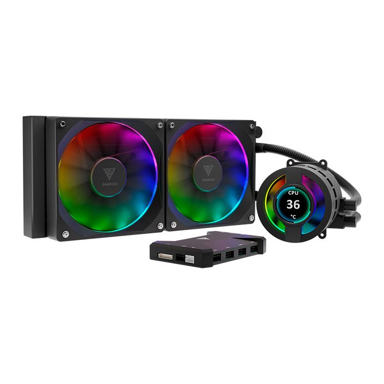 Water Cooler Gamdias Chione P3 240U, RGB, 240mm, Preto, CHIONE-P3-240U