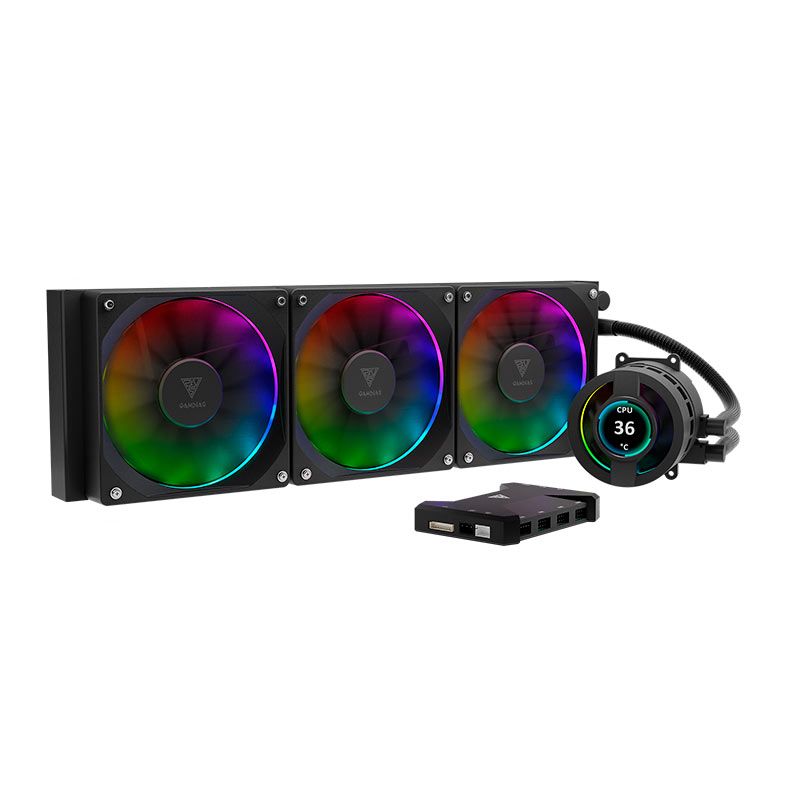 Water Cooler Gamdias Chione P3 360U, RGB, 360mm, Preto, CHIONE-P3-360U