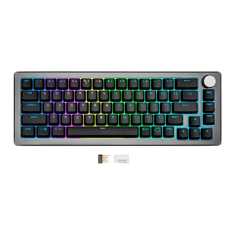 Teclado Gamer Cooler Master CK721, Wireless, RGB, 65%, Switch Azul, Cinza, CK-721-GKTL1-US