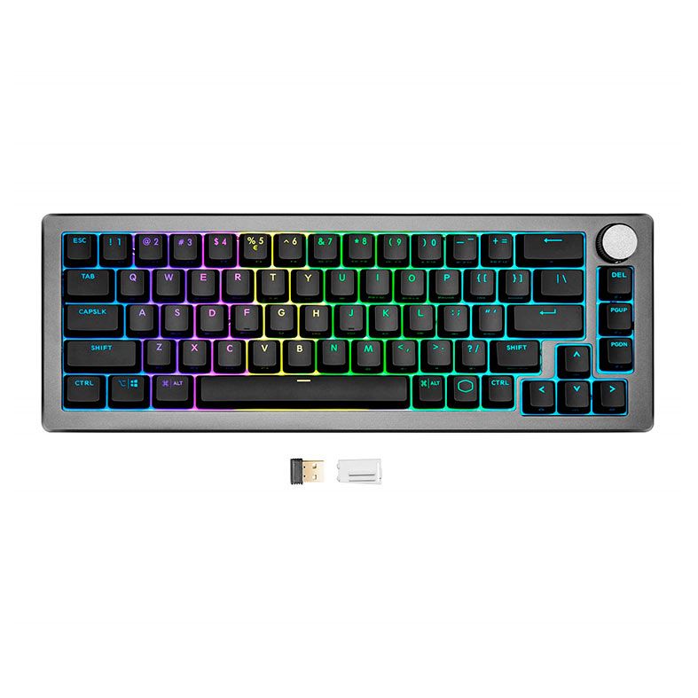 Teclado Gamer Cooler Master CK721, Wireless, RGB, 65%, Switch Marrom, CK-721-GKTM1-US