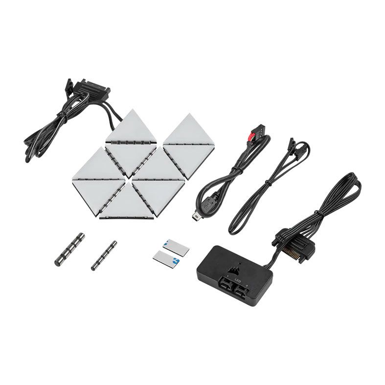 Painel de Iluminacao Triangular Corsair ICUE LC100, RGB, CL-9011114-WW