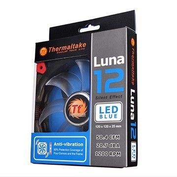 Ventoinha Thermaltake Luna 120mm LED Blue, CL-F009-PL12BU-A - BOX