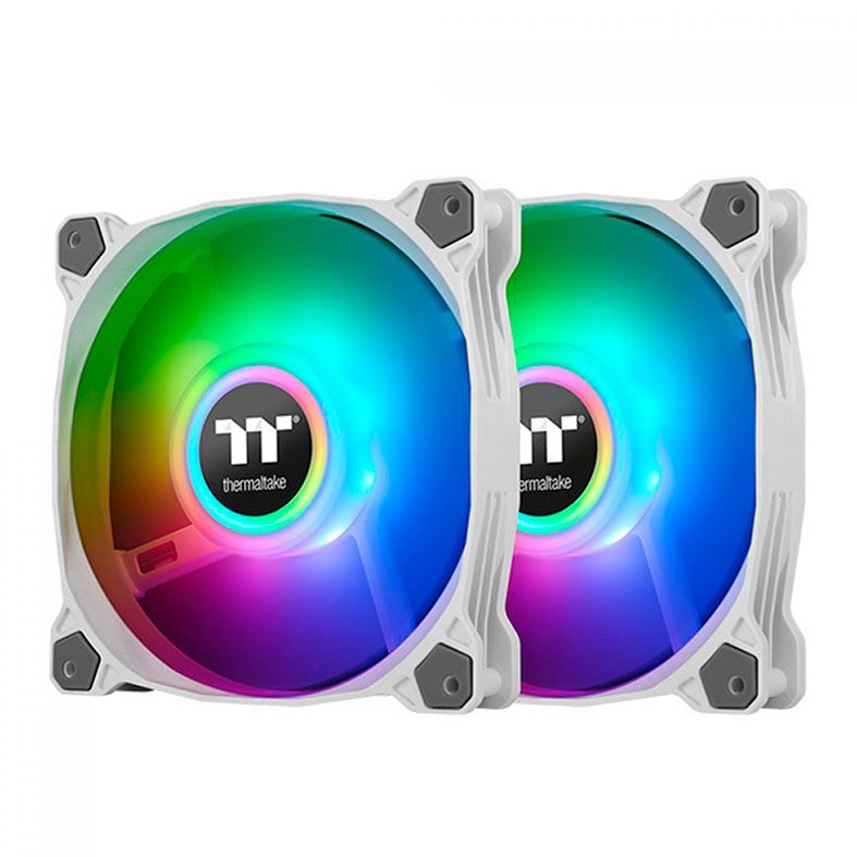 Kit Ventoinha Thermaltake Pure Duo 12, 2X120mm, ARGB, Branco, CL-F097-PL12SW-B