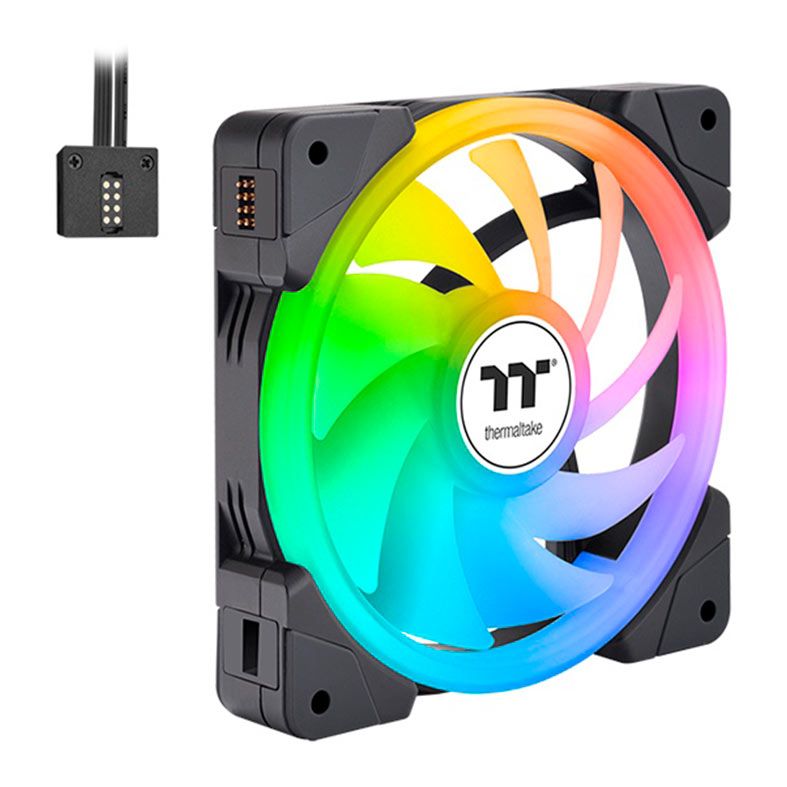 Kit Ventoinhas Thermaltake Swafan EX 12 Sync, ARGB, 3x120mm,Preto, CL-F167-PL12SW-A
