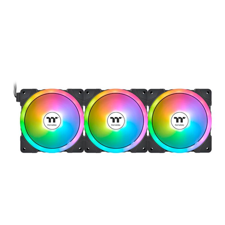 Kit Ventoinhas Thermaltake Swafan EX 12 Sync, ARGB, 3x120mm,Preto, CL-F167-PL12SW-A