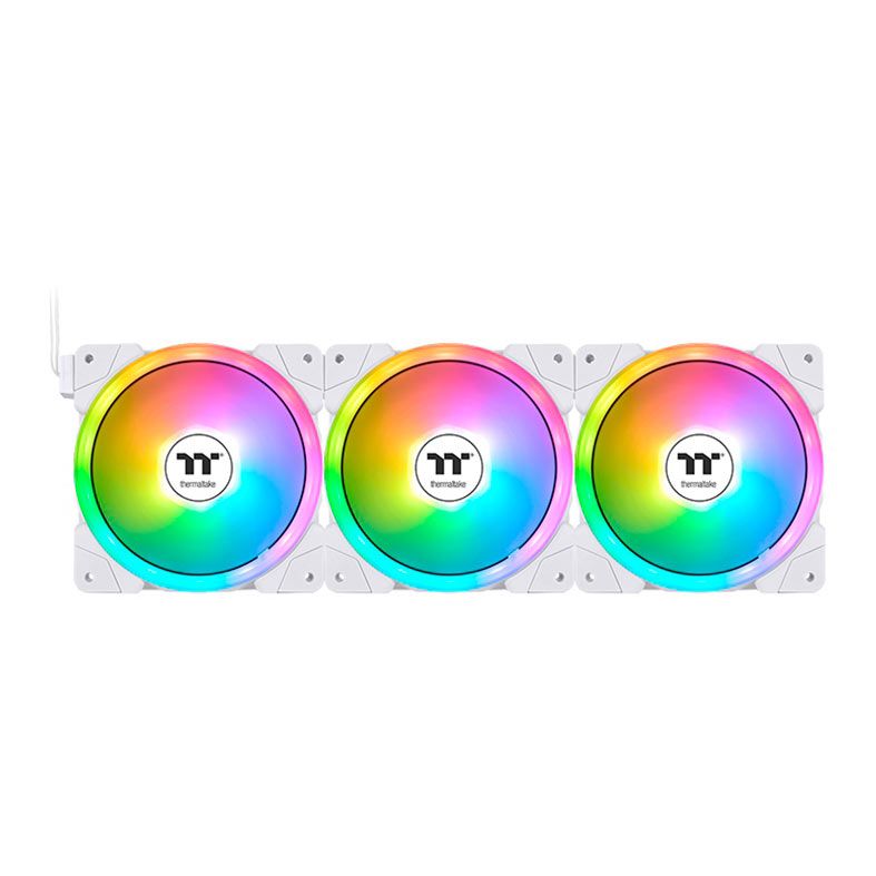 Kit Ventoinhas Thermaltake Swafan EX 12 Sync, ARGB, 3x120mm, Branco, CL-F169-PL12SW-A