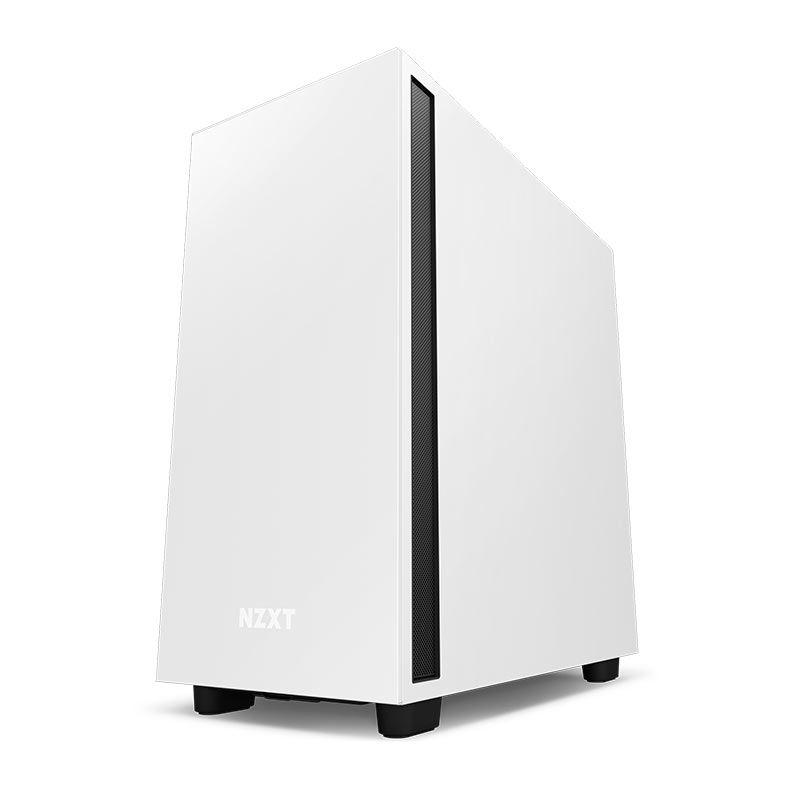 Gabinete Gamer NZXT H7, Mid-Tower, Lateral de Vidro, Com 2 Ventoinhas, Branco e Preto, CM-H71BG-01