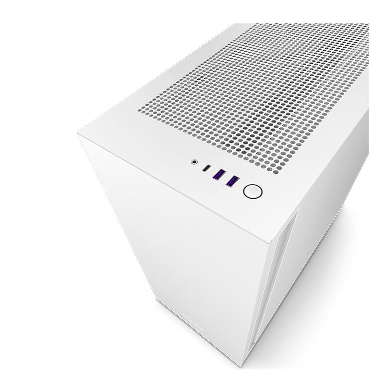 Gabinete Gamer NZXT H7, Mid-Tower, Lateral de Vidro, Com 2 Ventoinhas, Branco, CM-H71BW-01