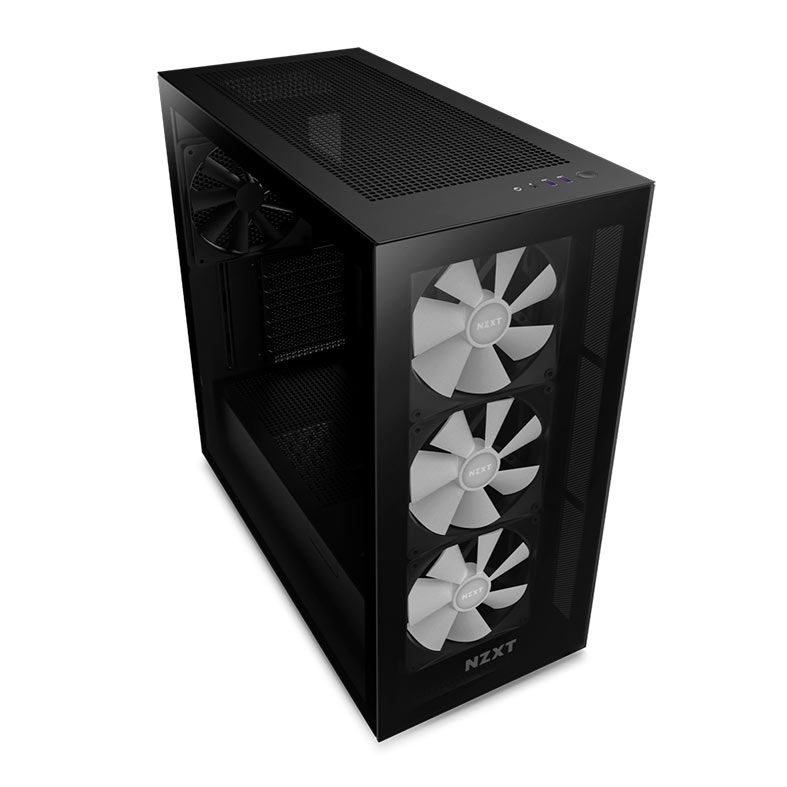 Gabinete Gamer NZXT H7 Elite, Mid-Tower, Lateral de Vidro, Com 4 Fans, Preto, CM-H71EB-02
