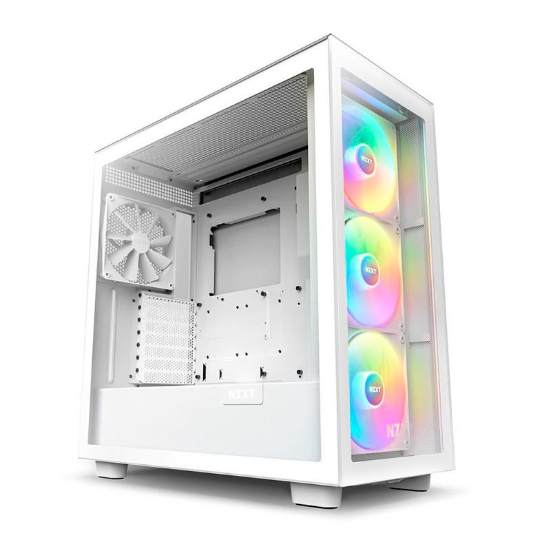 Gabinete Gamer NZXT H7 Elite, Mid-Tower, Lateral de Vidro, Com 4 Fans, Branco, CM-H71EW-02