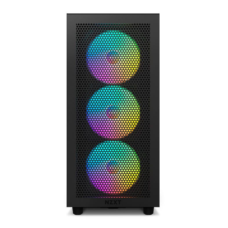 Gabinete Gamer NZXT H7 Flow RGB, Mid-Tower, Lateral de Vidro, Com 4 Fans, Preto, CM-H71FB-R1