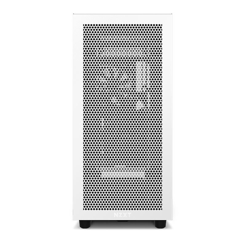 Gabinete Gamer NZXT H7 Flow, Mid-Tower, Lateral de Vidro, Com 2 Ventoinhas, Branco e Preto, CM-H71FG-01