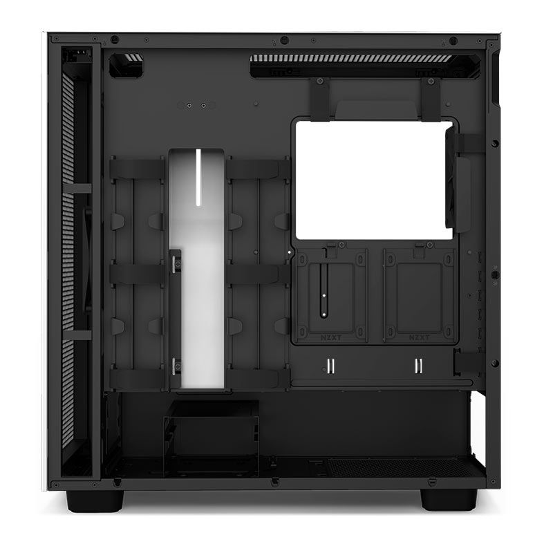 Gabinete Gamer NZXT H7 Flow, Mid-Tower, Lateral de Vidro, Com 2 Ventoinhas, Branco e Preto, CM-H71FG-01