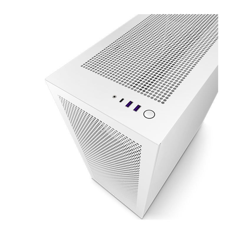 Gabinete Gamer NZXT H7 Flow, Mid-Tower, Lateral de Vidro, Com 2 Ventoinhas, Branco, CM-H71FW-01