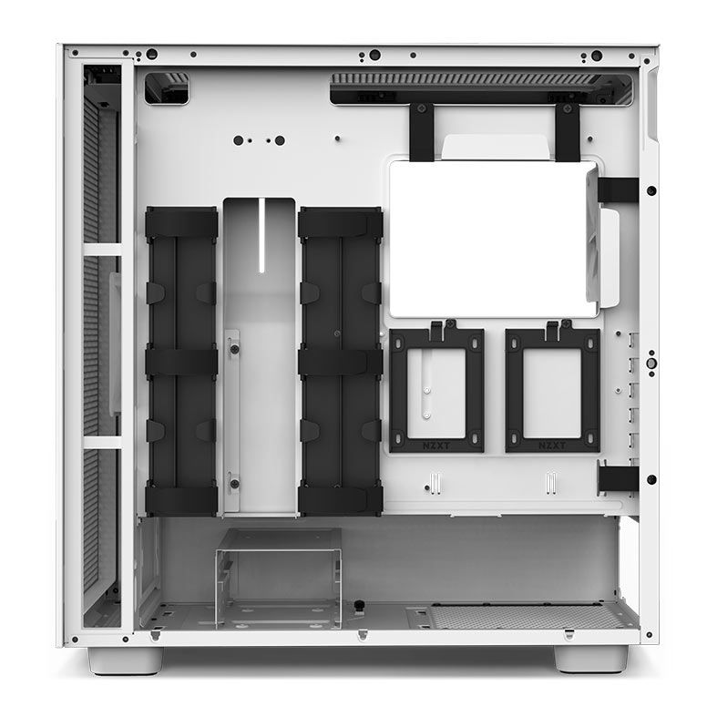 Gabinete Gamer NZXT H7 Flow, Mid-Tower, Lateral de Vidro, Com 2 Ventoinhas, Branco, CM-H71FW-01