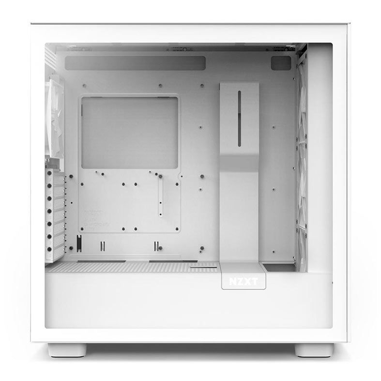 Gabinete Gamer NZXT H7 Flow RGB, Mid-Tower, Lateral de Vidro, Com 4 Fans, Branco, CM-H71FW-R1