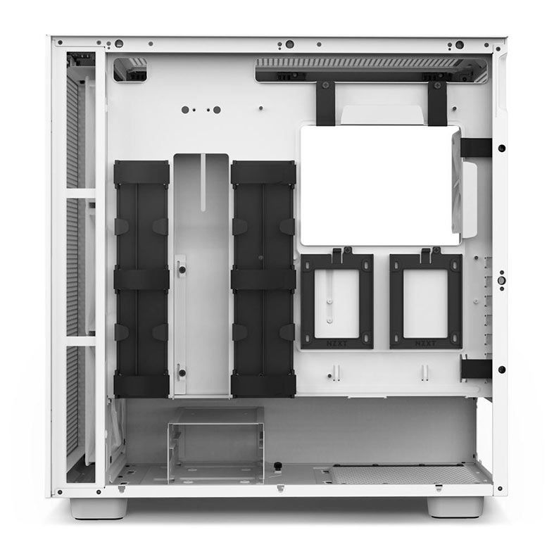 Gabinete Gamer NZXT H7 Flow RGB, Mid-Tower, Lateral de Vidro, Com 4 Fans, Branco, CM-H71FW-R1