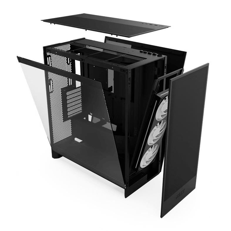 Gabinete Gamer NZXT H7 Flow, RGB, Mid-Tower, Lateral de Vidro