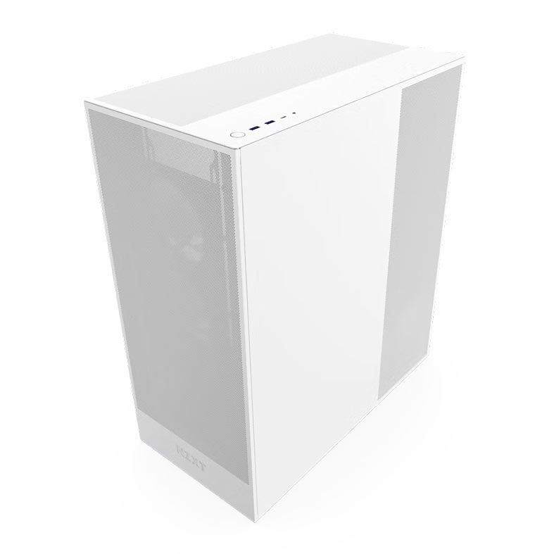 Gabinete Gamer NZXT H7 Flow, Mid-Tower, Lateral de Vidro, Com 3 Fans, Branco, CM-H72FW-01