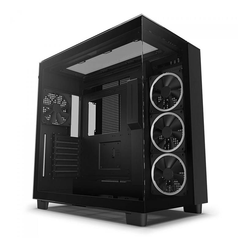 Gabinete Gamer NZXT H9 Elite, RGB, Mid-Tower, Lateral de Vidro, Com 4 Fans, Preto, CM-H91EB-01