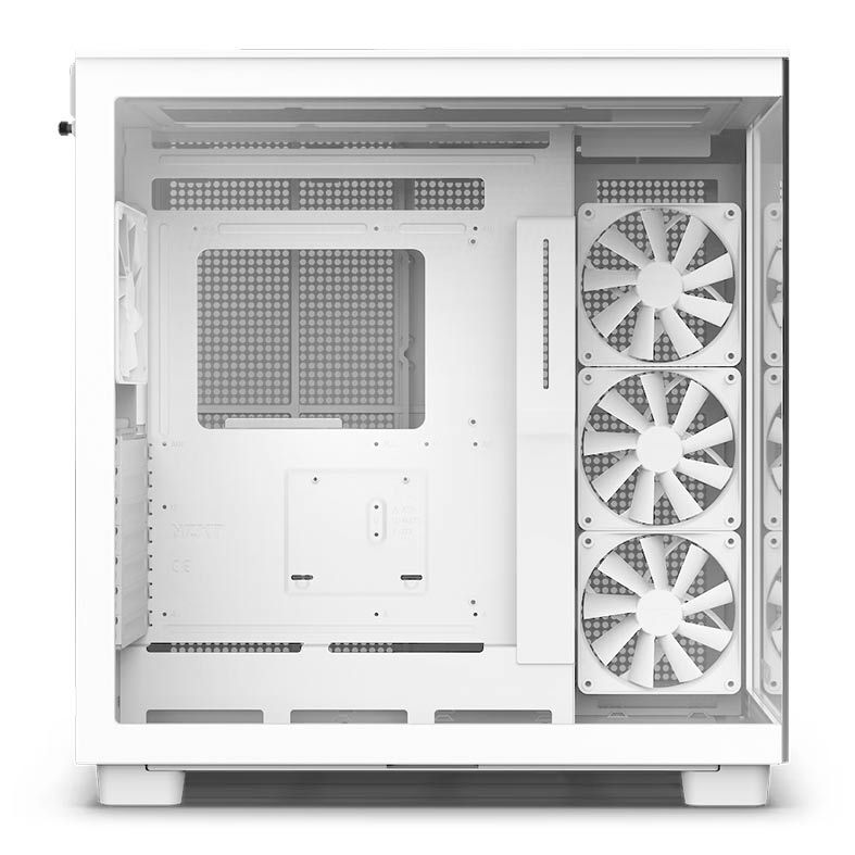 Gabinete Gamer NZXT H91FB Flow, Mid-Tower, Lateral de Vidro, Com 4 Fans, Branco, CM-H91FW-01