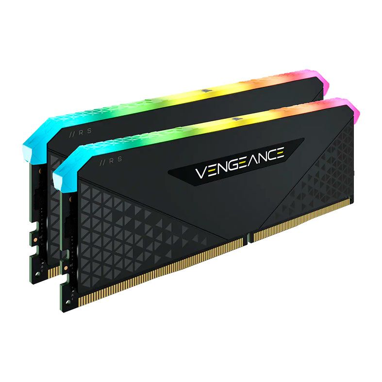 Memoria Corsair Vengeance RGB RS, 64GB (2x32GB), DDR4, 3200MHz, C16, Preto, CMG64GX4M2E3200C16