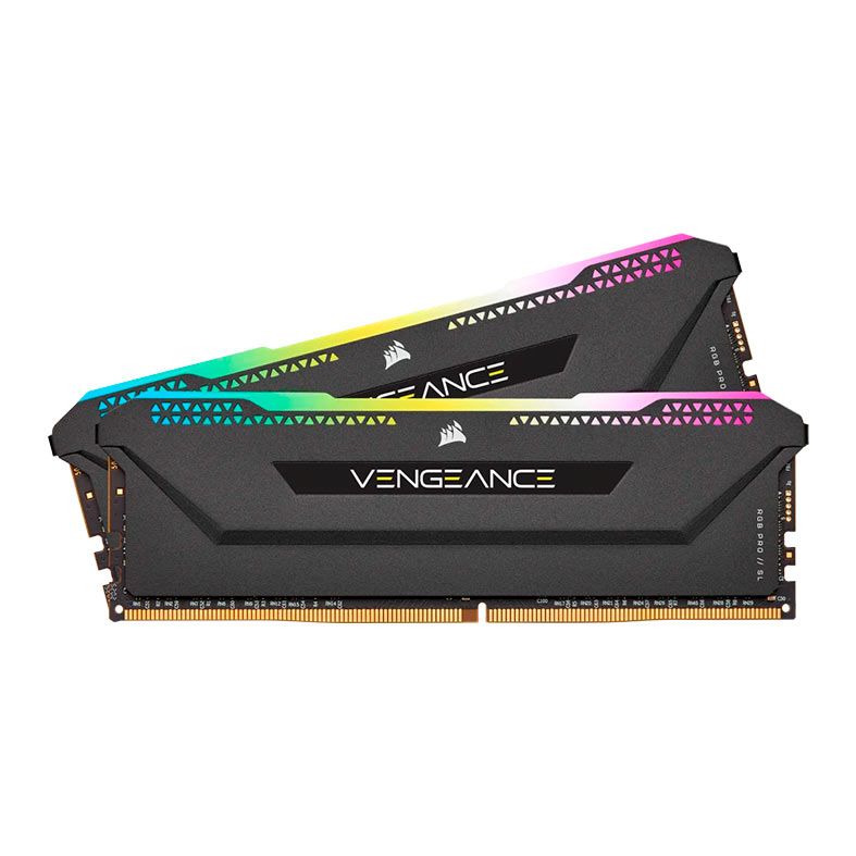 Memoria Corsair Vengeance RGB PRO SL, 16GB (2x8GB), DDR4, 3200MHz, C16, Preta, CMH16GX4M2E3200C16