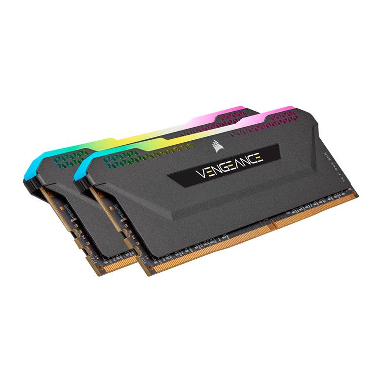 Memoria Corsair Vengeance RGB PRO SL, 16GB (2x8GB), DDR4, 3200MHz, C16, Preta, CMH16GX4M2E3200C16
