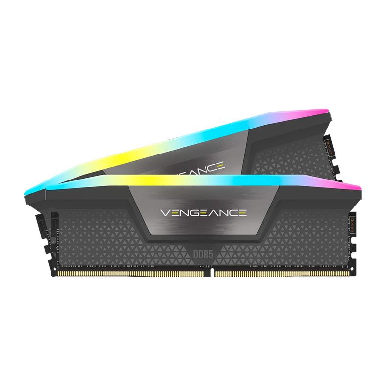 Memoria Corsair Vengeance RGB, 32GB (2x16GB), DDR5, 6000MHz, C30 Preto, CMH32GX5M2B6000Z30K