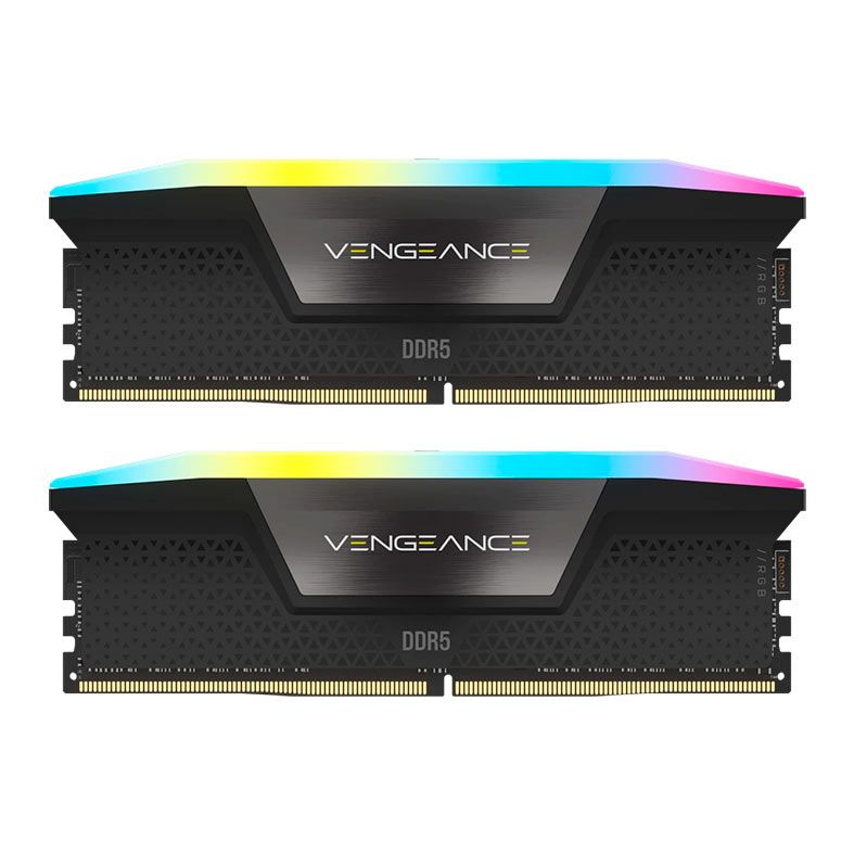 Memoria Corsair Vengeance RGB, 32GB (2x16GB), DDR5, 6200MHz, Preto, CMH32GX5M2B6200C36