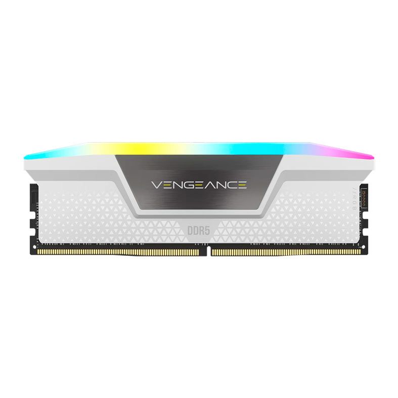 Memoria Corsair Vengeance, RGB, 32GB (2x16GB), DDR5, 6400MHz, C32, Branco, CMH32GX5M2B6400C32W
